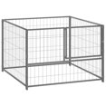 thumbnail image 1 of vidaXL Dog Kennel Silver 100x100x70 cm Steel, 1 of 4