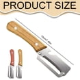 thumbnail image 3 of Multi Functional Vegetable Peelers for Kitchen, Ultra-Sharp Stainless Steel Blade & Ergonomic Wood Handle Kitchen Tool for Fruits, Vegetables, Pelador de Papas Pumpkin Papaya Zucchini, 3 of 8