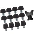 thumbnail image 3 of ZLight Football Shoe Spikes Replacement Football Boot Studs Nylon With Wrench For Soccer Cleats Rugby Enthusiasts Friends Black 8mm 11mm, 3 of 6