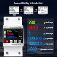 thumbnail image 3 of Tignapoo 63A Color Screen Voltage Protector with Auto Reclosing, Remote Control, Adjustable Settings, and Real-Time Monitoring for Home and Commercial Use (White, Non-WiFi), 3 of 7