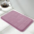 thumbnail image 1 of ORUYROP Memory Foam Bath Mat Rug, 24 x 17 Inches, Comfortable, Soft, Super Water Absorption, Machine Wash, Non-Slip, Thick, Easier to Dry for Bathroom Floor Rugs, Mauve, 1 of 7