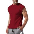 thumbnail image 1 of Timegard Débardeur pour Homme à Manches Cap, Col Ras du Cou, Chandails de Couleur Unie, Été, Décontracté, Léger, T-Shirt Basique, 1 of 8