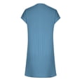 thumbnail image 4 of UPPADA Robe Midi d'Été pour Femme à Manches Courtes, à Volants, Imprimé Floral, Robe Soleil, Décolleté en V Profond, Taille Haute, Robe Maxi Courte Fluide, Robes Décontractées pour les Vacances, Robe Soleil, Robe Maxi à Manches Courtes Bleu, TTG, 4 of 6