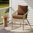 thumbnail image 2 of Gymax 2PCS Deep Seat Chair Cushion Pads Set Indoor/Outdoor w/ Rope Belts Brown, 2 of 9