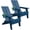Navy, variant on Adirondack Chairs Set of 2 ,Modern Folding Chair Plastic Outdoor Chaise with Cup Holder,for Patio Garden Yard Poolside