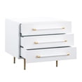 thumbnail image 4 of Trident White Acacia Wood Nightstand, 4 of 8