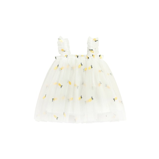Xingqing Robe d'Été Adorable pour Bébés Filles, Douce, à Bretelles, Sans Manches, à Fleurs Imprimées, en Dentelle, Tutu, Robe Soleil