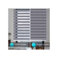 thumbnail image 3 of WYMO Zebra Blinds 69 x 24 INCH - Sheer Horizontal Blinds and Shades for Daytime and Nighttime - Light Filtering Roller Shades for Windows - Blue Grey - Manual Control Stick, 3 of 7