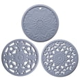 thumbnail image 1 of Silicone Trivets for Hot Pots and Pans Silicone Trivet Mat Set with 3 Carved Patterns Hot Pot Holder Hot Pads Kitchen Pans and Pots Set Hot Pads Pot Holders, 1 of 4