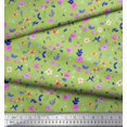 thumbnail image 3 of Soimoi Moss Georgette Fabric Flower Watercolor Printed Fabric 1 Yard 42 Inch Wide, 3 of 3