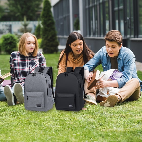 Large Capacity Travel Backpack for Men and Women with USB Port - Water-Resistant Oxford Cloth Daypack for Outdoor, Commute, and School