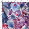 thumbnail image 2 of Soimoi Modal Satin Fabric Rose Watercolor Printed Craft Fabric by the Yard 42 Inch Wide, 2 of 6