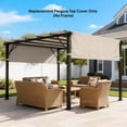 thumbnail image 2 of Outsunny 2 Pcs 18 x 4ft Pergola Shade, UV Protection Pergola Canopy, Khaki, 2 of 10