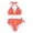 Orange, variant on Women's Personality Fashion Comfortable Hot Striped Print Solid Color V Cut Bikini Bottoms for Women Bikini Wax Strips Sensitive Skin High Waist Thong Bikini Bikini Set Women's Bikini Bottoms