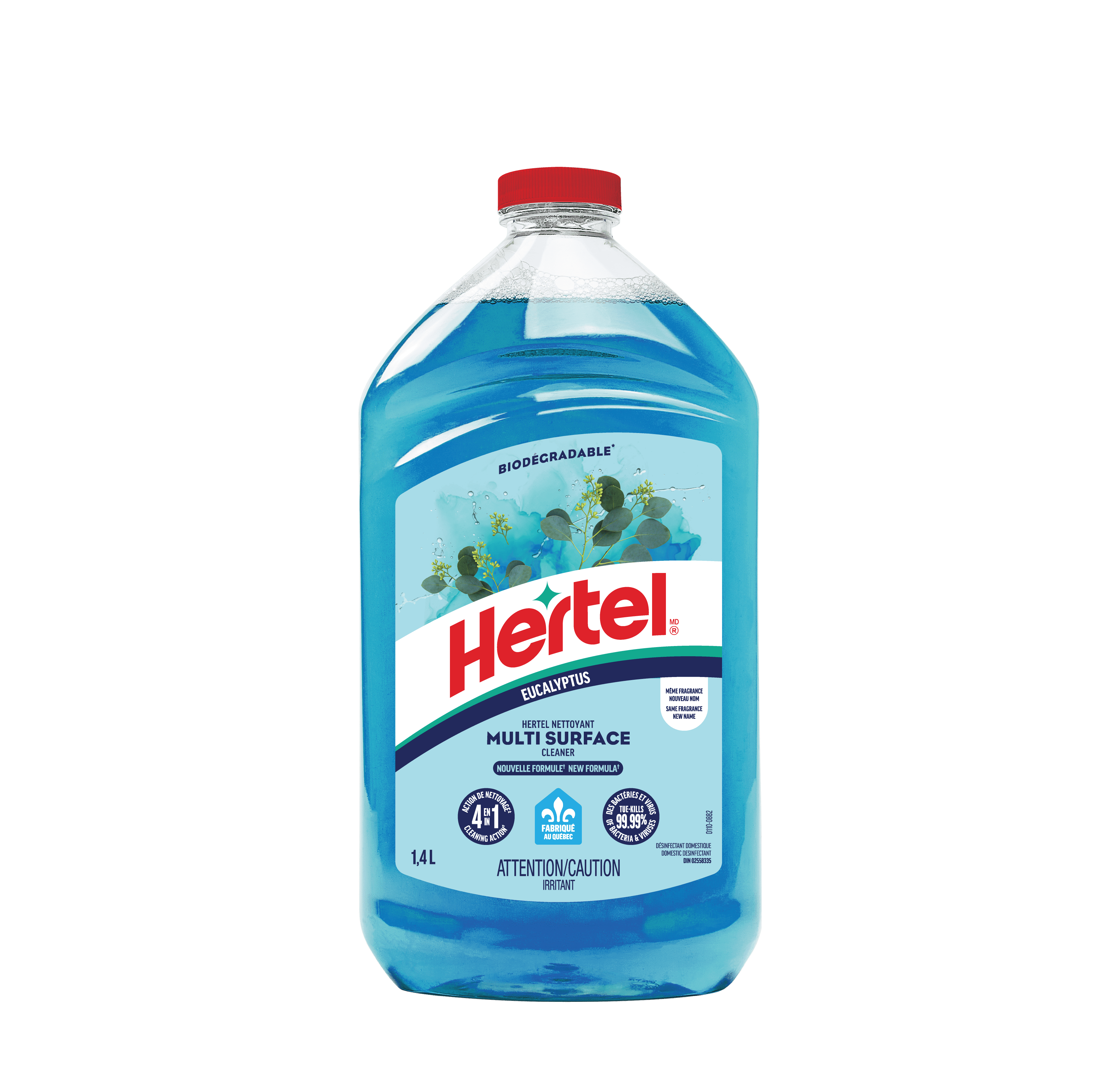 Hertel Multi-surface cleaning disinfectant dilutable, Eucalyptus 1.4L