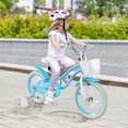 thumbnail image 2 of Prorider Vélo pour Enfants 16 Pouces Bicyclette pour Tout-Petits Ajustable avec Roues Stabilisatrices pour 4-7 Ans Bleu, 2 of 9