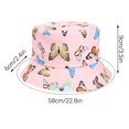 thumbnail image 3 of Birdeem Chapeau de Protection Solaire d'Été Mode Imprimé Papillon Chapeau de Pêcheur Seau Extérieur, 3 of 5