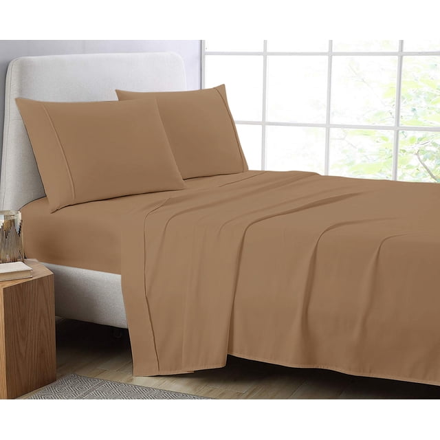 Cotton Metrics 4pc Sheet Set 600TC 100% Organic Cotton 4pc Bedding Set (Fitted sheet, Flat sheet, 2 Pillowcases) All Sizes & Colors