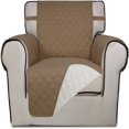 thumbnail image 1 of 2024 Reversible Quilted Sofa Cover  Water Resistant Slipcover Furniture Protector  Washable Couch Cover with Non Slip Foam and Elastic Straps for Kids  Dogs  Pets (Small  Pink/Beige), 1 of 7