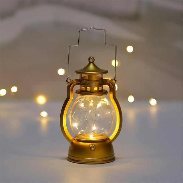 RKSTN Fall Decorations for Home LED Light-emitting Retro Lantern Christmas Hanging Spherical Lights Party Decorations