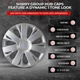 thumbnail image 3 of Wheel Cover Kit, 15 Inch Hubcaps Set of 4 Automotive Hub Caps with Universal Snap-On Retention Rings, 1-Tone ABS Plastic Silver Rim Covers for All Makes, Models (SG-5077-B-15), 3 of 7