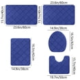 thumbnail image 3 of Ycandiee Bathroom Rug Set 5 Piece, Bath Mats, Soft Non Slip Memory Foam Bathroom Rugs, Machine Wash Bathroom Mat Set, Water Absorbent Bath Rugs for Toilet and Floor, 3 of 7