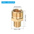 thumbnail image 2 of Unique Bargains Pipe Fitting, 2 Pack M22 to M14 Male Thread 1.22 Inch for Water Pipes, Gold, 2 of 5