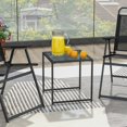 thumbnail image 4 of Costway Table d'Appoint de Patio Extérieur 17 Pouces Table Basse d'Extrémité en Verre Trempé pour Porche et Jardin, 4 of 10