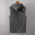 thumbnail image 5 of Veste Sans Manches Homme Mode Homme Sans Manches Uni Gilet à Capuche Veste Ajustée Blouse Hauts Chemise, 5 of 5