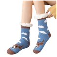 thumbnail image 3 of Slipper Socks Home Floor Socks Winter Warm Fuzzy Lined Socks Super Soft Socks Unisex, 3 of 4