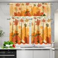 thumbnail image 2 of Autumn Maple Leaves Kitchen Curtain and Valances Set 3 Piece Valances Curtain for Window Bathroom Decoration Valances Living Room Window Treatment Drapes, 2 of 5