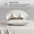 thumbnail image 3 of Bare Home Ultra-Soft Sheet Set - Premium 1800 Collection - Deep Pockets - 5-Pieces - Split King, Pinstripe - Stone/White, 3 of 8