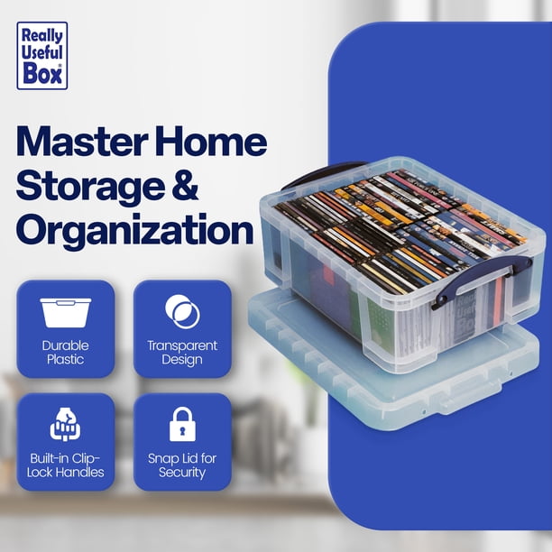 Really Useful Box 17L Storage Container w/Snap Lid & Clip Lock
