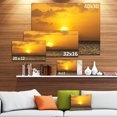 thumbnail image 3 of Coucher de Soleil Jaune et Océan Brun - Impression sur Toile de Bord de Mer, 3 of 4