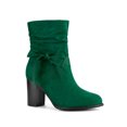 thumbnail image 1 of Unique Bargains Women's Slouchy Block Heel Ankle Boots, 1 of 7
