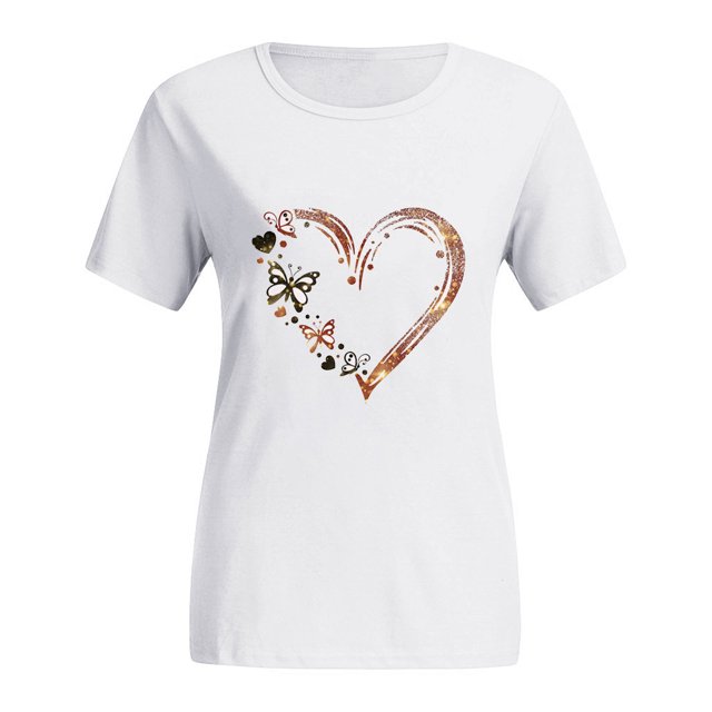 Women Printed Plus Size O-Neck T-Shirts Cat Print Short Sleeve Graphic Tee Tops