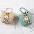 thumbnail image 3 of Kids Cartoon  Straw Bags, Hand Crafted Children Beach Bags Cute  For Outdoor, 3 of 5