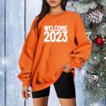 thumbnail image 1 of Costumes de Noël en Solde Femmes Classique Nouvel An Imprimé de Noël Col Rond Manches Longues Sweat-Shirt Ample pour Femmes, 1 of 7
