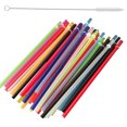 thumbnail image 2 of Leutsin Reusable Drinking Straws,Reusable Straws Long 11 Inch,Extra Long Colorful Tumbler Replacement Straws for Water Cups, Set Of 25 Reusable Plastic Straws, 2 of 9