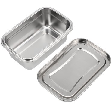 Shisuyan Stainless Steel Ice Cream Container Silver 1Set 7.6x4.9x2.8in