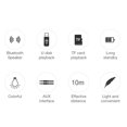 thumbnail image 4 of Haut-parleur de Son 3,5 mm Haut-Parleur Sans Fil 3 W Rechargeable Compatible Bluetooth V4.0 Lecteur de Musique Portable, 4 of 9