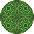 thumbnail image 1 of Ahgly Company Machine Washable Indoor Square Transitional Dark Forest Green Area Rugs, 3' Square, 1 of 7