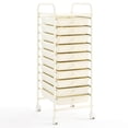 thumbnail image 1 of Costway 10 Drawer Rolling Storage Cart Scrapbook Paper Office School Organizer White, 1 of 10