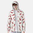 thumbnail image 2 of Lsque Chili Pattern UPF 50+ Lightweight Sun Protection Men's Women's Long Sleeve Shirt, Hoodie Performance -X-Large, 2 of 7
