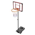 thumbnail image 1 of KFFKFF Ensemble de Basketball, Système de Panneau Arrière Portable Réglable de 5 à 7 Pi, Cerceau et But de 28 Pouces, Convient aux Enfants et aux Adultes, Livré avec Roues, Support et Base Lestée, Idéal pour une Utilisation Extérieure/intérieure, 1 of 9