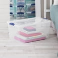 thumbnail image 5 of Sterilite 62 Liter Latch Box, Clear Plastic Storage Bin with Lid, Blue Latch, 5 of 5
