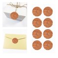 thumbnail image 3 of ELAYARD 1Set Light Brown Wooden Sticky Labels Self Adhesive for Wedding Birthday and Mailing Labels, 3 of 8