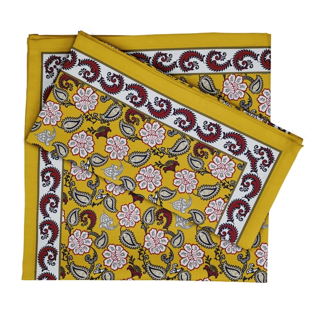 Vargottam Luxury Collection Dinner Table Linen Dcor Cotton Napkin Printed Fabric Reusable Napkins Set Of 6, 20 X 20 - Asian Block