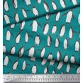 thumbnail image 2 of Soimoi Blue polyester Crepe Fabric Penguin Ocean Print Fabric by Yard 52 Inch Wide, 2 of 3