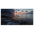 thumbnail image 2 of Dark Mediterranean Beach Dawn - Modern Seashore Canvas Art, 2 of 3